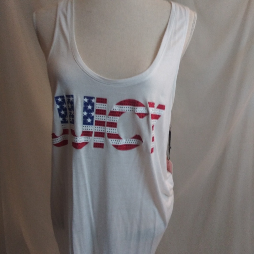 Juicy Couture tank top with sequin embellishments.